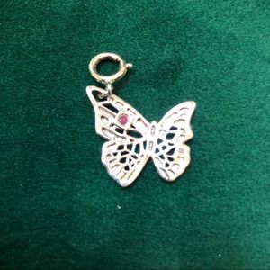 silver butterfly pendant